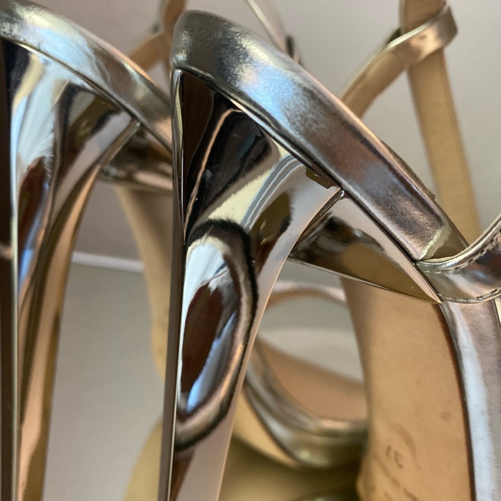 New Jimmy Choo Claudette 120 silver 37 $975 - Picture 9 of 9